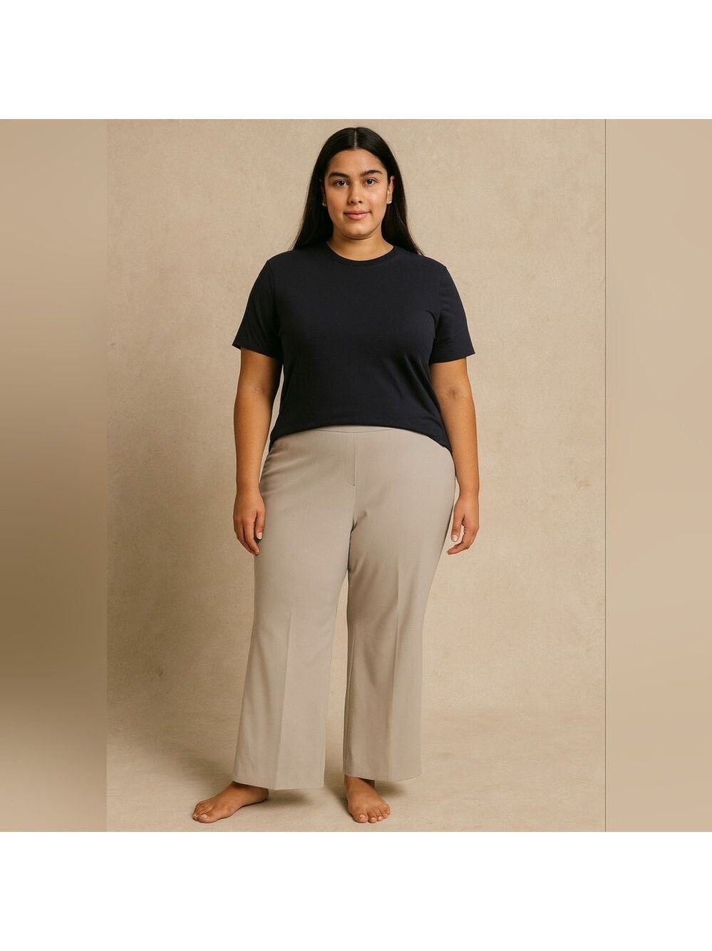Calvin Klein Career Straight Leg Dress Pants 18 Cream NWOT
